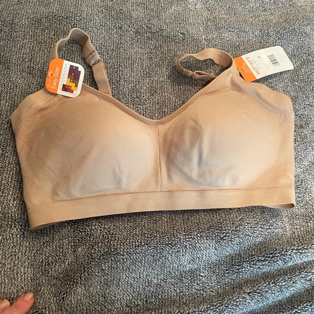 Warners Seamless Tan and White Bra size L
